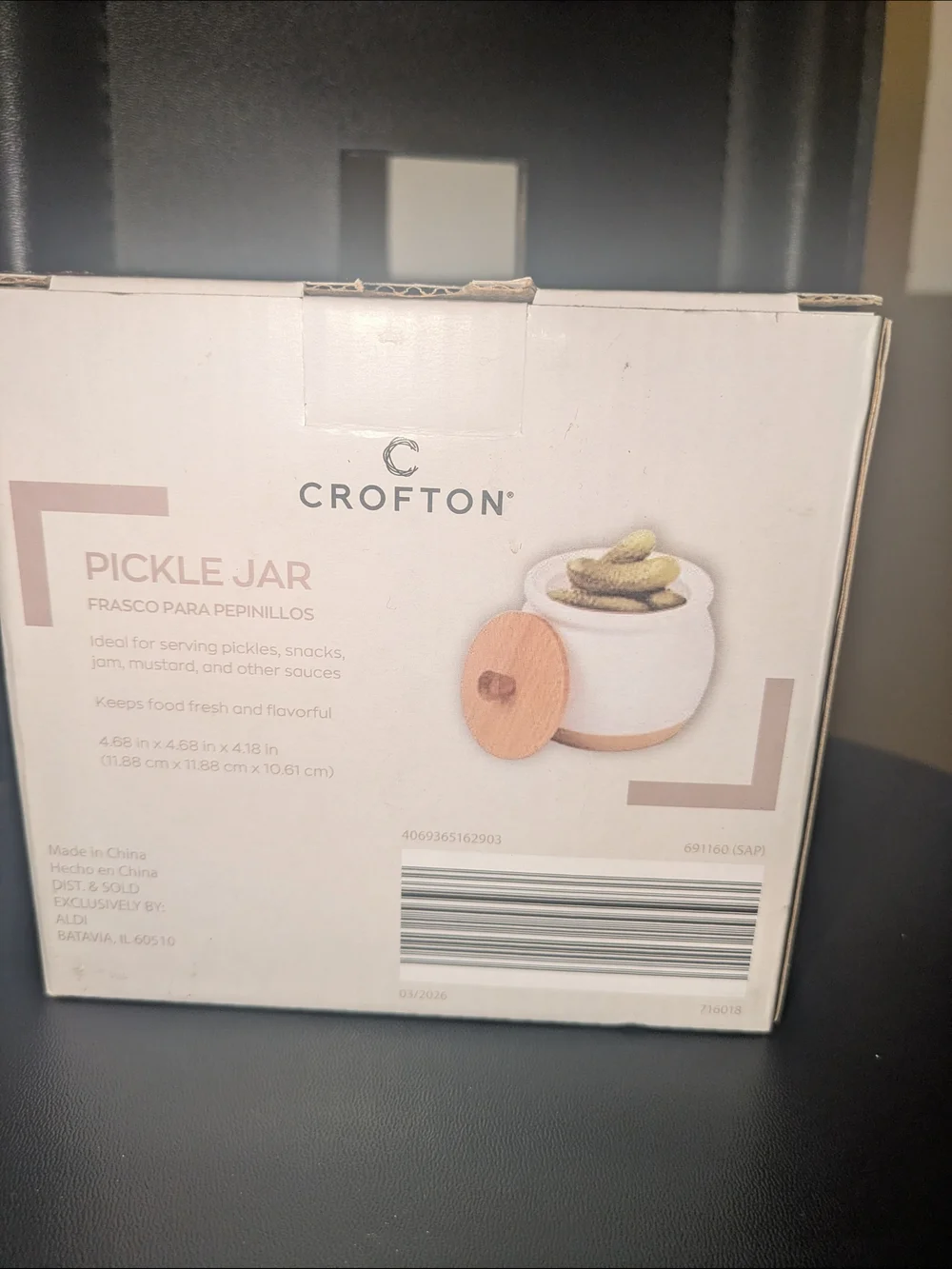 Crofton Pickle Jar - Cream Stoneware